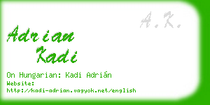 adrian kadi business card